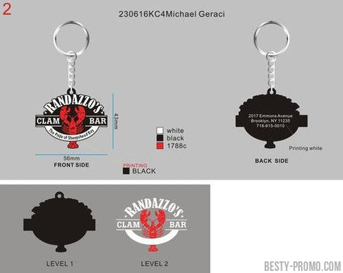 CUSTOM 3D DIE CUT RUBBER KEYCHAINS（REGULAR）-230616KC4Michael Geraci-10